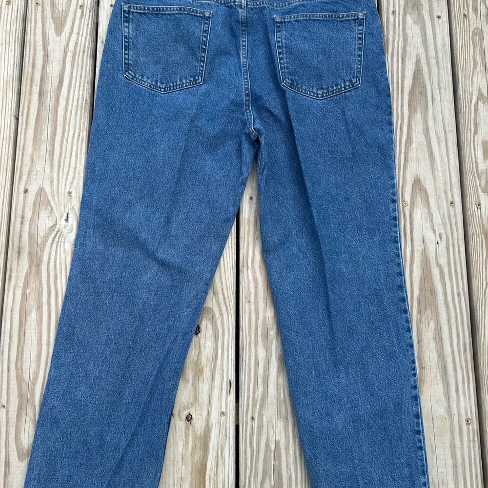 Vtg Eddie Bauer Loose Fit Tapered Leg Jeans Mens‎ Sz 40x32 Blue Cotton Denim